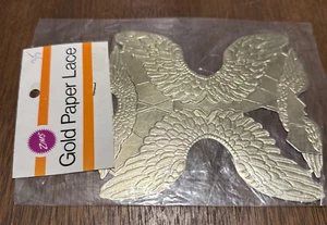 Gold Foil Paper Angel Wings Scrap Die Cut German Dresden Style Victorian Crafts - Picture 1 of 6