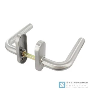 Türdrücker-Paar V2A in L-Form, beide Drücker drehbar - Bild 1 von 1