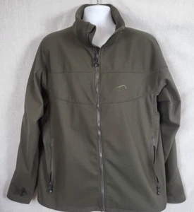 Polar Edge Mens XL Coat Jacket long Sleeve Zip Front Zipper Pocket Olive Logo - Picture 1 of 5