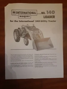 1950/60's International 340 Utility Tractor Sales Sheet - Picture 1 of 2