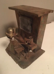 Wind-Up Music Box Metal Copper Piano Player Plays Made In Japan - Picture 1 of 5