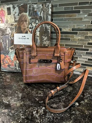 Bolso Bandolera Coach Swagger 21 Cuero de Cocodrilo Exótico 37698 Foto 1 de 4