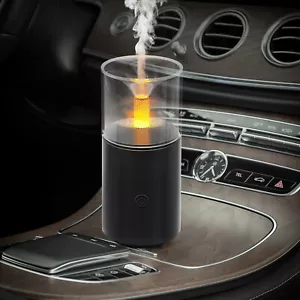 USB MINI CAR HUMIDIFIER AIR PURIFIER FRESHENER LED AROMA ESSENTIAL OIL DIFFUSER - Picture 1 of 20