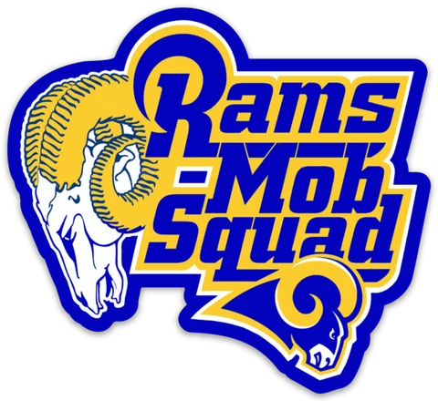 Los Angeles Rams L.A. MOB SQUAD with Ram Head & Logo type Die-cut MAGNET Cover