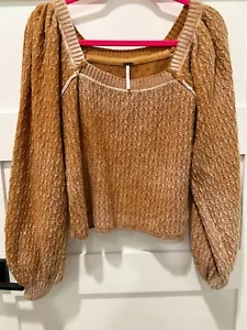Maglione Free People Cropped manica a palloncino - super morbido - boho chic -- tg. Piccolo - Foto 1 di 8
