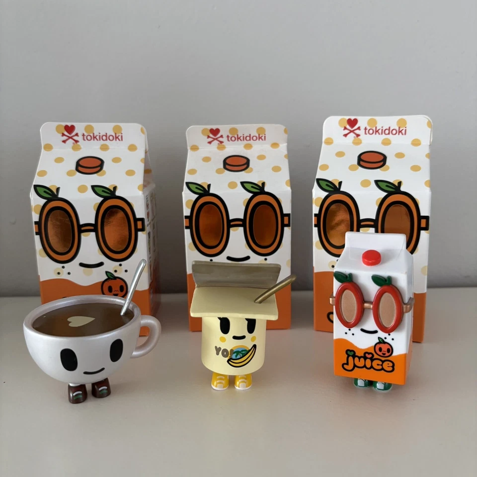 TOKIDOKI MOOFIA BREAKFAST BESTIES LOT OF 3-MACCHIATO, JUICY JUICE, NANA - Image 1 of 3