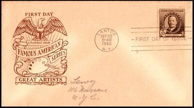 888 Frederic Remington Famous Americans Artists, Unknown M-36 1940 NY, OF - Image 1 of 4