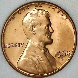1968-S 1C Lincoln Memorial Cent BU 22lt0616-2 - Picture 1 of 2