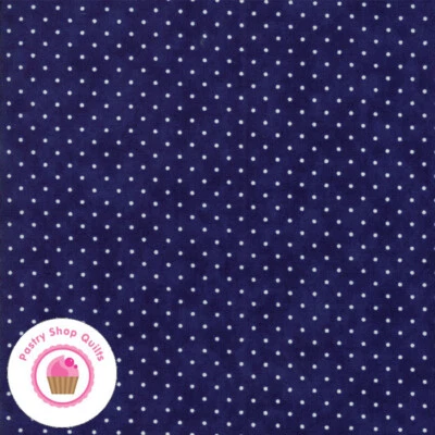 Moda Basic ESSENTIALLY YOURS 8654 39 Royal Blue Polka Dot Quilt Fabric - Image 1 of 4