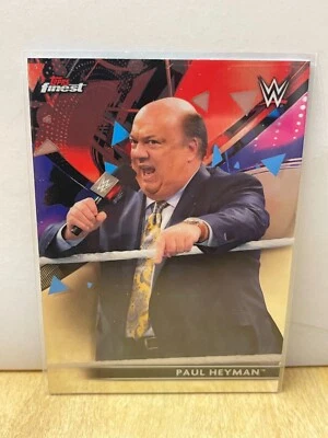 2021 Topps Finest WWE #62 Paul Heyman wrestling card - Image 1 of 2