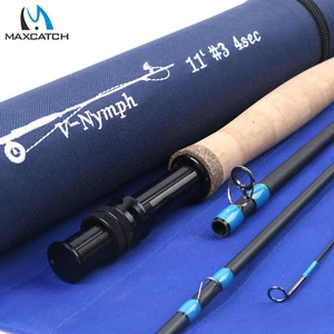 Maxcatch Nymph Fly Fishing Rod 2WT 3WT 4WT 10' 11' 4Sec IM10 Fast Action Rod - Picture 1 of 10