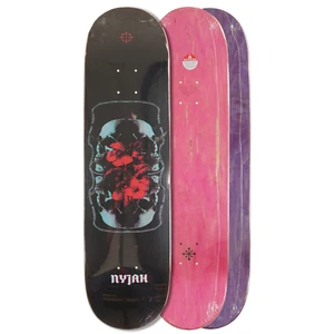 Disorder Nyjah Huston 8.125" Mirror Skull and Flower Pro Model Skateboard Deck - Picture 1 of 7