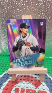 2019 Topps Chrome Kyle Wright Freshman Flash Base Insert Rookie RC #FF-4 Braves - Picture 1 of 2