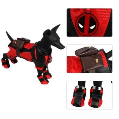 Deadpool 3 Wolverine Dogpool Mascota Cachorro Perro Mascota Ropa Juegos con disfraces Traje Foto 1 de 4