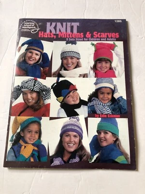 American School of Needlework KNIT HATS MITTENS & SCARVES 9 Sets #1285 NEW - Image 1 of 2