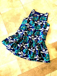 NWT SIZE 14 CROWN & IVYSHEATH WITH FLARED SKIRT NAVY, GRN, WHT FLORAL RET  $89.5 - Picture 1 of 5