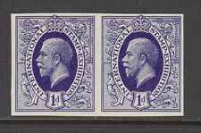 Great Britain 1912 1p indigo KGV Essay, imperf horiz pair, 1912 Int'l Stamp Expo