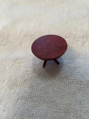 Table wood miniature table  Mahogany or Cherry color stain 1/2"  or 1/4" scale? - Image 1 of 4