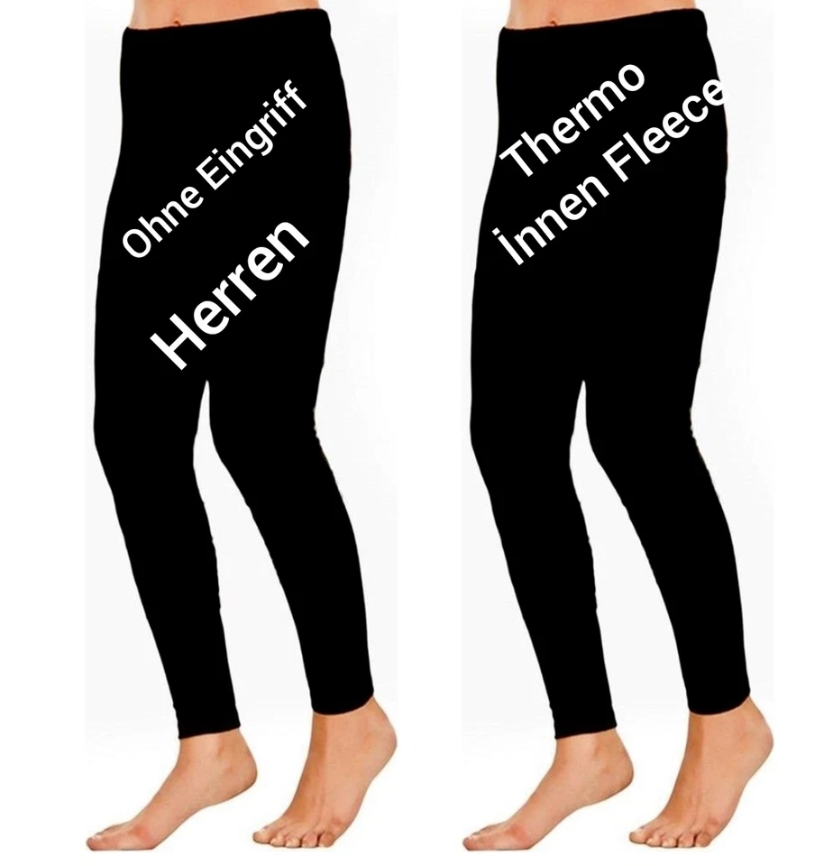 Herren Thermo Leggins Unterhose Lange Leggings Ski  Unterwäsche Fleece NAHTLOSE - Bild 1 von 1