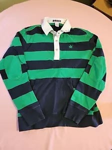 Boast Heavy Jersey Popover in Kelly Green und Navy Fronttasche Ellenbogenschützer Blatt - Bild 1 von 12