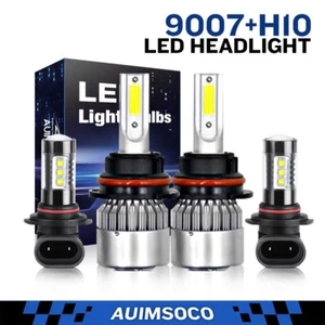 For Ford F-150 Mustang 2004 6000K 9007 LED Lights +9145 Fog Bulbs Xenon White - Picture 1 of 16