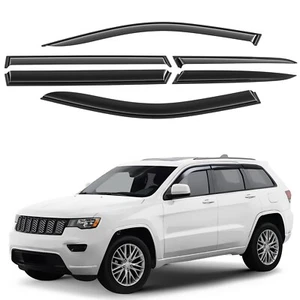 Sun Rain Visors Wind Rain Guards for 2011-2021 Jeep Grand Cherokee - Picture 1 of 8