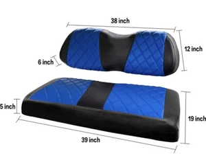 NOKINS Diamond Seat Cover Blue Black fits Yam Club Ez - Picture 1 of 1