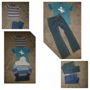 Boys jeans lot XL youth Shirts size 14 16 clothes Arizona wrangler hurley tops  - Picture 1 of 8