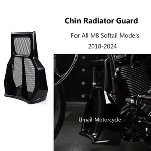Bright Black Chin Radiator Guard Spoiler Cover For Harley M8 Softail 2018-2024 - Bild 1 von 6