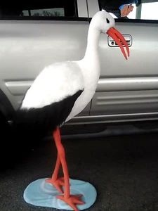 Jumbo Giant plush stuffed Stork Bird 44"T (almost 4ft Tall) - Picture 1 of 5