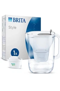 BRITA Style Water Filter Fridge Jug Grey 2.4L + MAXTRA PRO Filter, Smart LED Lid - Picture 1 of 9