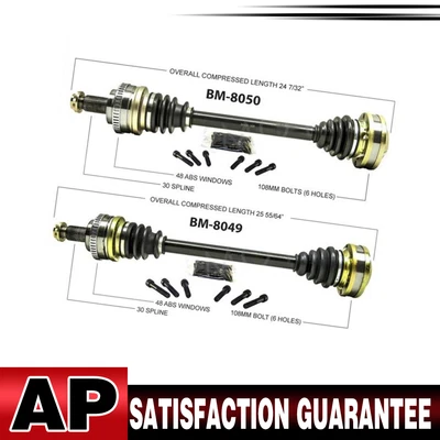 Eixo traseiro TrakMotive 2 CV compatível com 2001 BMW M3 2002 BMW M3 2003 BMW M3 - Imagem 1 de 4