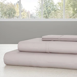 3PC Bed Sheets Set Luxury Microfiber Ultra Soft Deep Pocket Bedding Sets, Beige - Picture 1 of 3