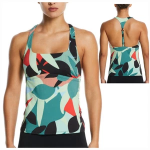 NUEVO NIKE Mujer Floral Estampado Selva Natación Tankini Top Multicolor TALLA Mediana - Imagen 1 de 6