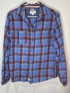 Lee Cooper mens button up shirt size M Blue plaid long sleeve - Free Postage - Picture 1 of 12