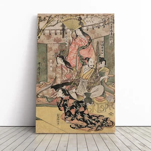 Kitagawa Utamaro Vintage Japanese Oriental Art (7) Canvas Wall Art Print Framed - Picture 1 of 7