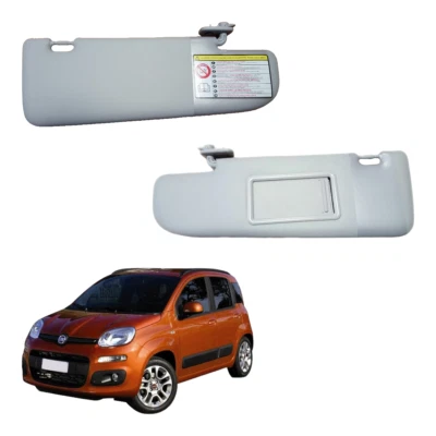 Pantina Aletta Parasole FIAT PANDA DAL 2012 COPPIA Dx e Sx Con Specchio e Tasca - Imagen 1 de 4