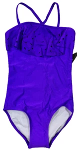 Oxide Girls Laser cut One piece Swimsuit Purple Size 7 - Picture 1 of 5