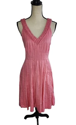 NWT Anthropologie Moulinette Soeurs Melon Ball Pink Polka Dot Cotton Dress Sz 6 - Image 1 of 4