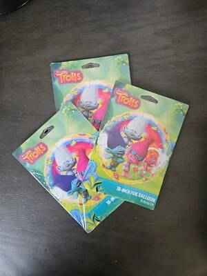 Trolls 18" Lámina Fiesta Globo Decoración Lote De 3 Foto 1 de 3