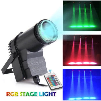 RGB COB LED DJ Light for Disco Party Wedding KTV Stage Lighting + Remote Control - Image 1 of 4