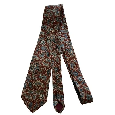 Corbata estrecha de poliéster marrón vintage #6381 KETCH Foto 1 de 4