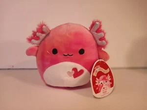 HTF New Aleka Squishmallow 5” Pink Axolotl Valentine’s 2022 - Picture 1 of 3