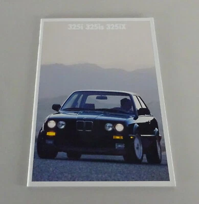 Folleto / Folleto BMW Serie 3 E30 325i / 325is / 325ix Modelo EE. UU. del 2/1988 Foto 1 de 4