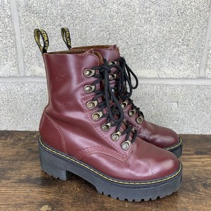 doc martens heels red