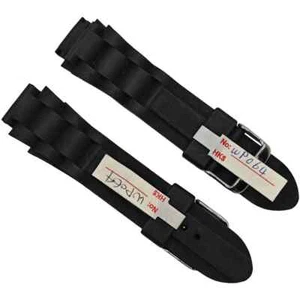OLD STOCK - 18 / 24 MM - GENUINE - BLACK - 2x NOS WRISTWATCH STRAP BRACELET BAND - Picture 1 of 4