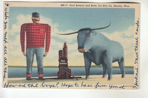 Paul Bunyan & Babe His Blue Ox Bemidji MN - Picture 1 of 1
