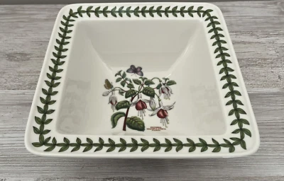 NWT  Portmeirion Botanic Garden Square Porcelain Salad Serving Bowl 8.5 in - Image 1 of 4