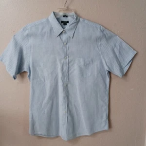 Camisa J Crew Hombre Talla XL Abotonada Manga Corta Rayas 100% Lino 5470 - Imagen 1 de 9