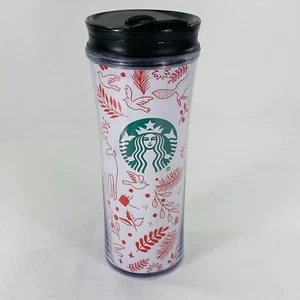 Vaso de viaje de invierno Starbucks Navidad vacaciones ciervo rojo blanco conejo 16 oz - Imagen 1 de 10